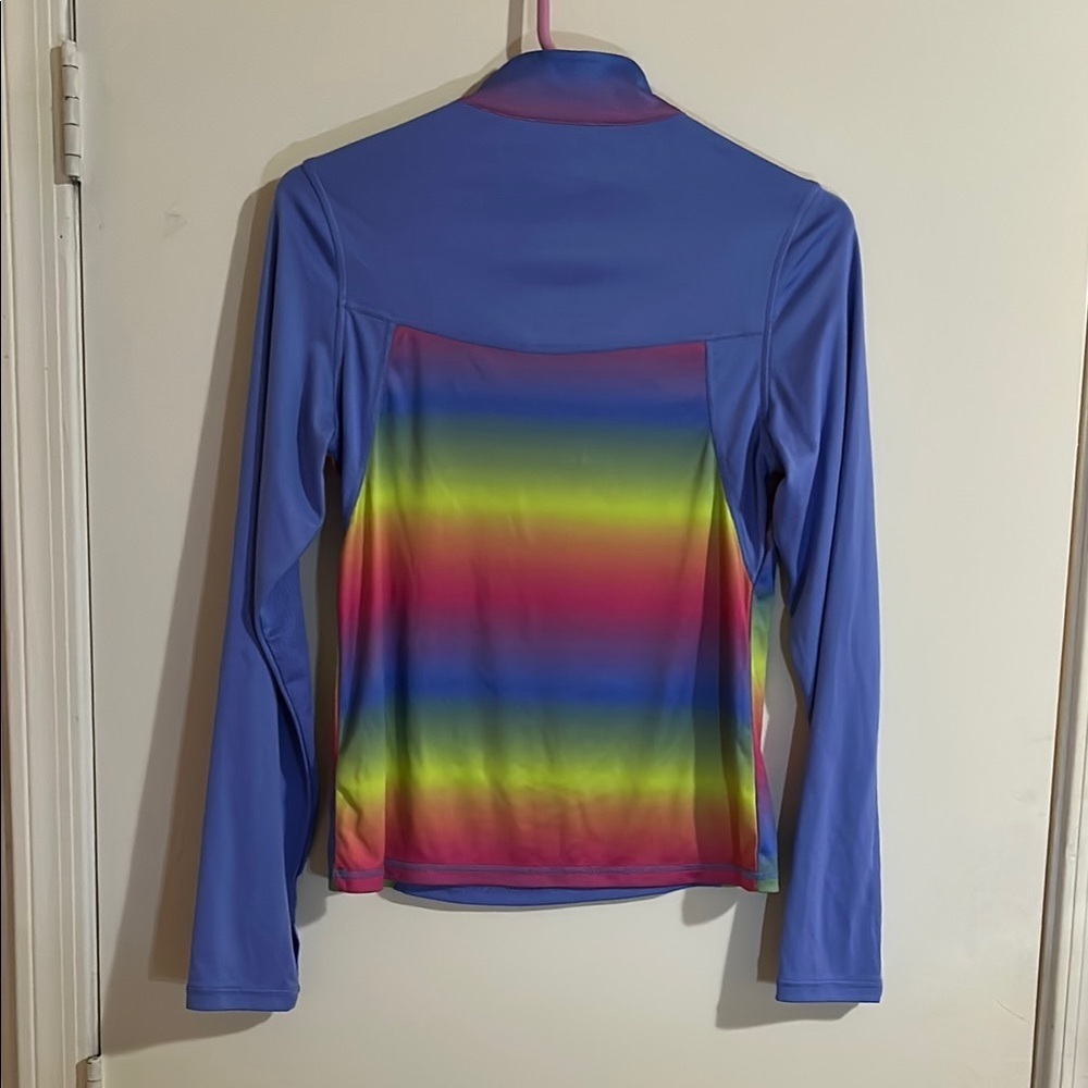 Danskin Now Blue Long Sleeve Athletic Tee - Picture 3 of 4